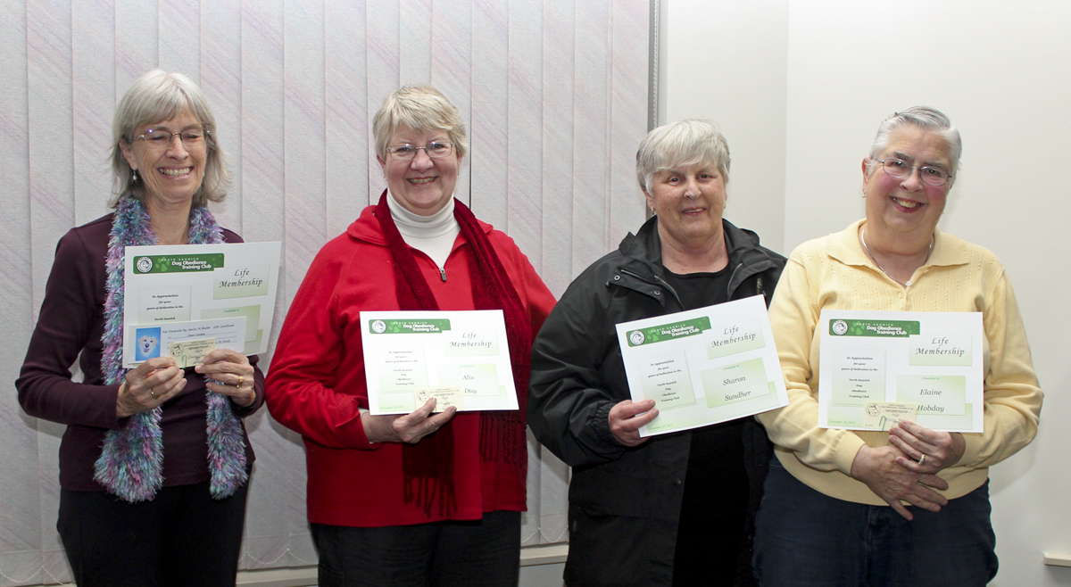 Cherry Condrey, Alix Day, Sharon Sundher and Elaine Hobday became Life Members in 2015.
